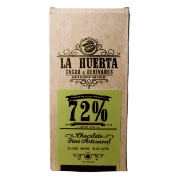 Chocolate Semiamargo 72% (10 unidades, 60 gramos c/u)