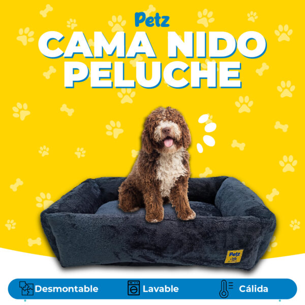 Cama Nido Peluche Desmontable para Mascotas