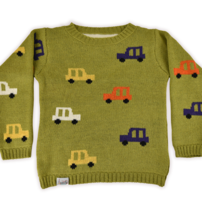 Car Sweater – Chompa de Alpaca para Niños