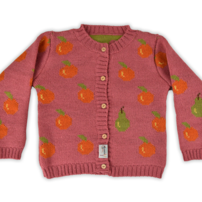 Fruit Cardigan Sweater – Chompa de Alpaca con mangas para niños