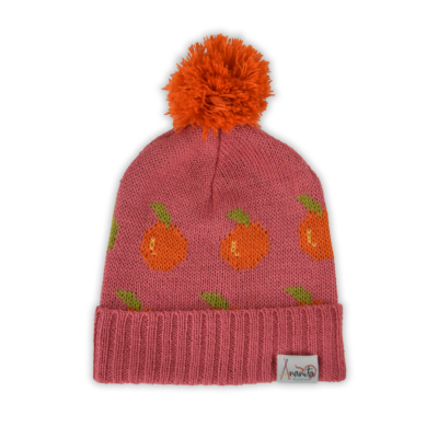 Fruit Hat Rose – Gorra de lana de alpaca para niñas
