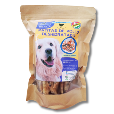 Patas de Pollo Deshidratadas Para Perros – 15 unidades, 200 gramos