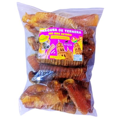 Tráquea De Ternera 15cm 100% Masticable – 1 Kilogramo