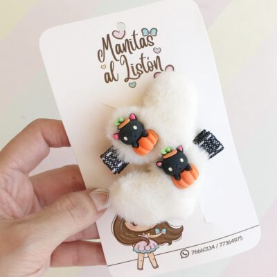 Par de hairclips temáticos halloween