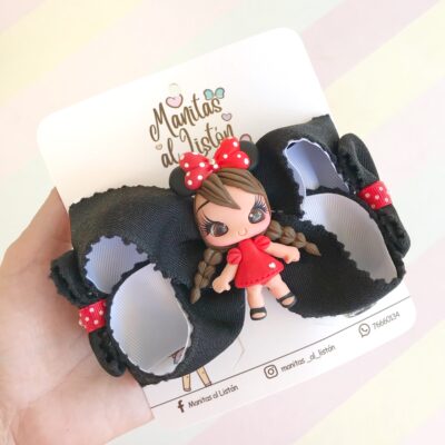 Moña botique clásica con temática minnie