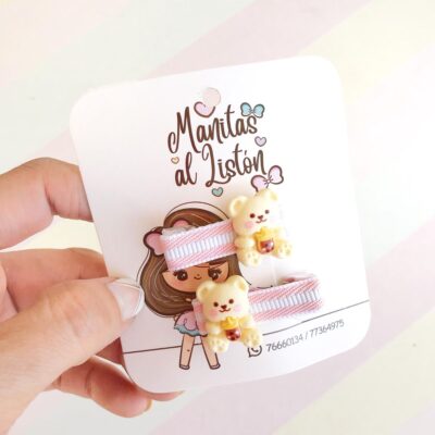 parcito de hairclips tematica ositos