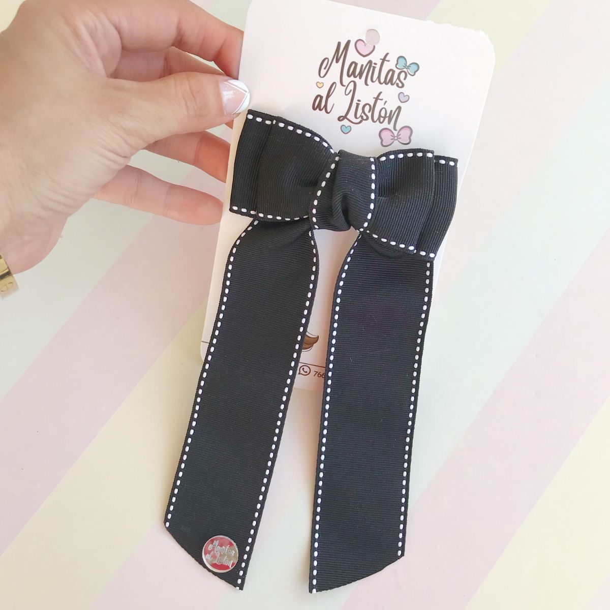 lazo coquette clásico - Color negro
