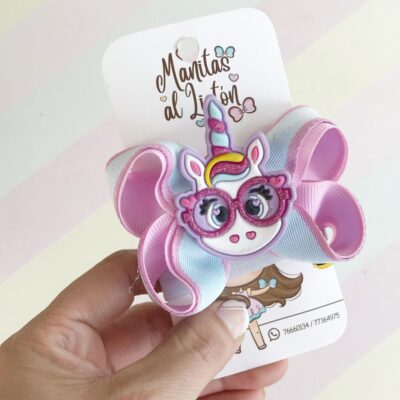 vincha para bebé con temática de unicornio