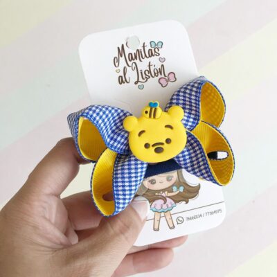 Vincha para bebé con Moño Winnie Pooh
