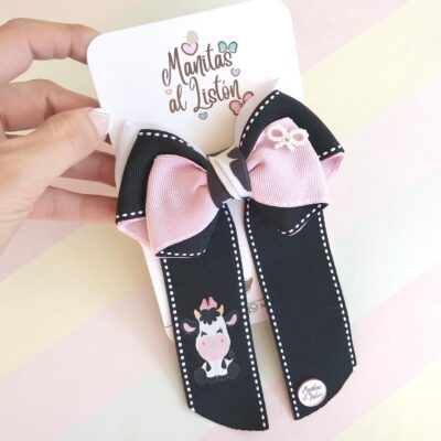 lazo tipo coquette para niña – Diseño Vaquita