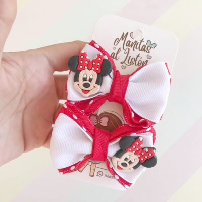 parcitos de moñas temáticas de minnie
