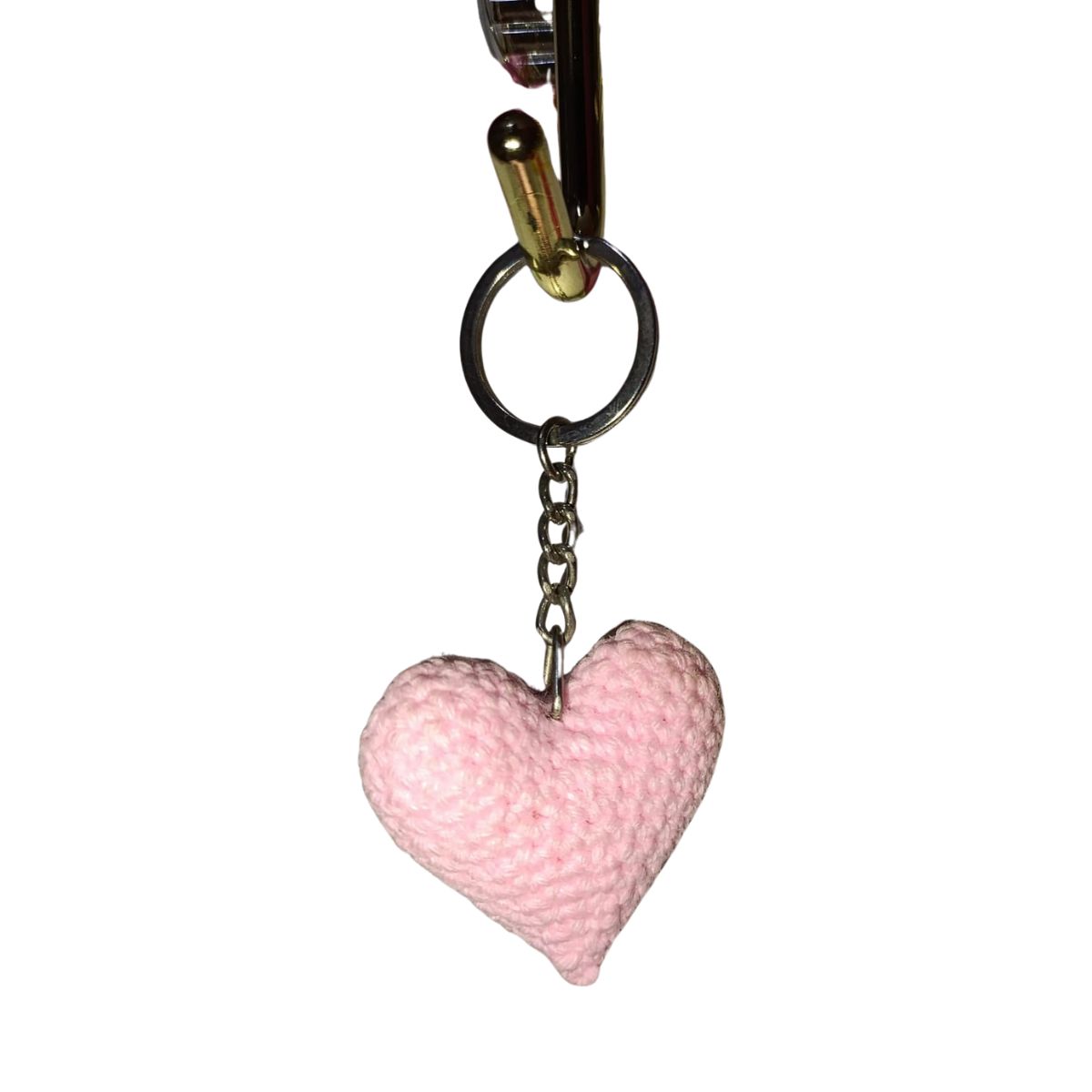 Llavero artesanal, corazón tejido a mano ( Paquete de 5 unidades) - Imagen 2