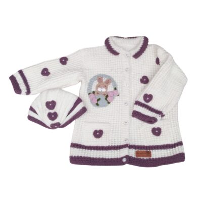 Chompa conejito y gorrito para bebé