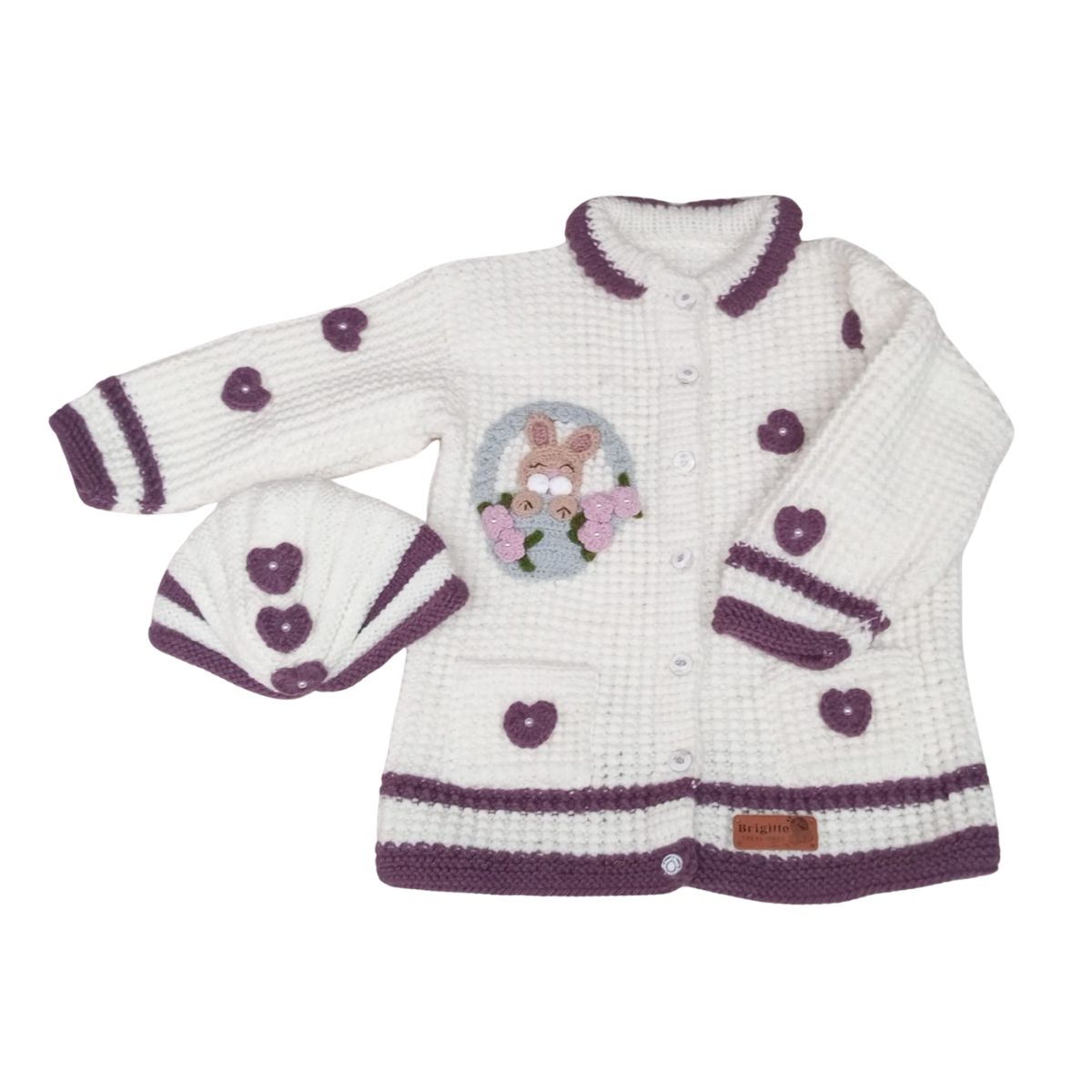 Chompa conejito y gorrito para bebé