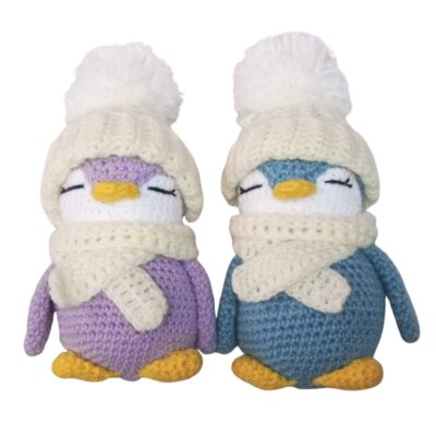 Amigurumis pareja pingüinos