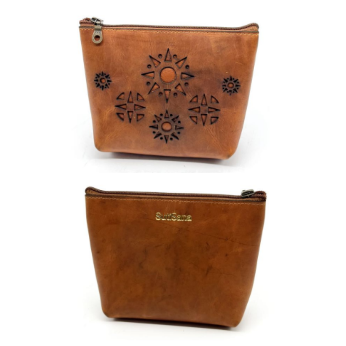 Sunrise Makeup Pouch - CUERO - Imagen 3